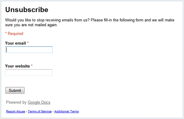 bullshit_unsuscribe_page Unsubscribe scam