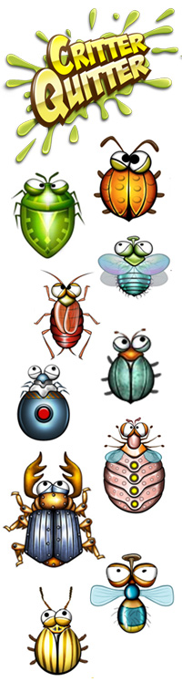 Criiter Quitter iPad Game Characters
