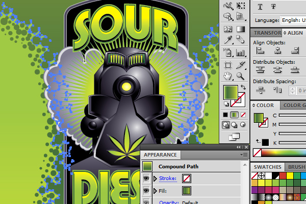 shrink sleeve_design illustrator screnshot