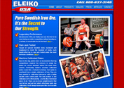Web Design Sample for Eleiko Weightlifting and Powerlifting Plates and Bar