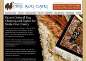 Web Design Sample Oriental Rug Cleaning Company