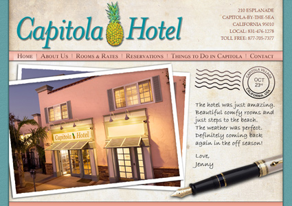 Large Screenshot of Hotel Web Design Sample