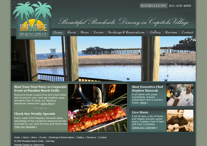 Large Screenshot of Restaurant Web Design Sample